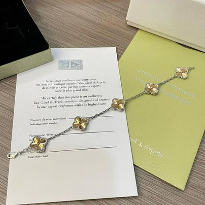 [Royal&Vicky]LUCKY CLOVER 5-MOTIF BRACELET - LASER COLLECTION