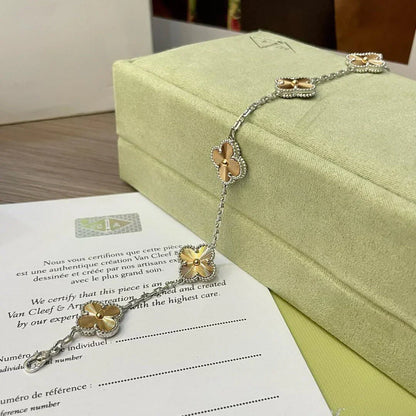 [Royal&Vicky]LUCKY CLOVER 5-MOTIF BRACELET - LASER COLLECTION