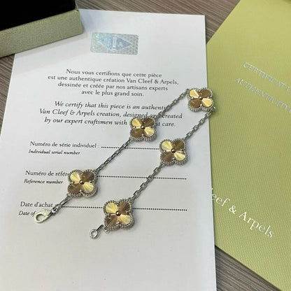 [Royal&Vicky]LUCKY CLOVER 5-MOTIF BRACELET - LASER COLLECTION