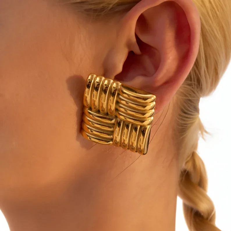 [Royal&Vicky]Cindy Gold Earrings
