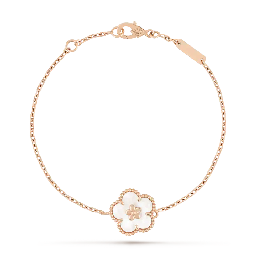 [Royal&Vicky]LUCKY WHITE MOP PLUM BLOSSOM  BRACELET
