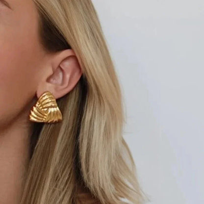 [Royal&Vicky]Brigitte Gold Earrings