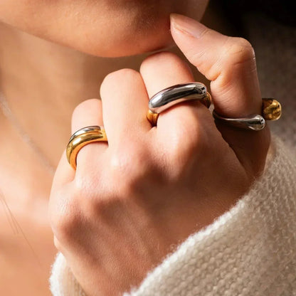 [Royal&Vicky]Seren Two Tone Gold Ring