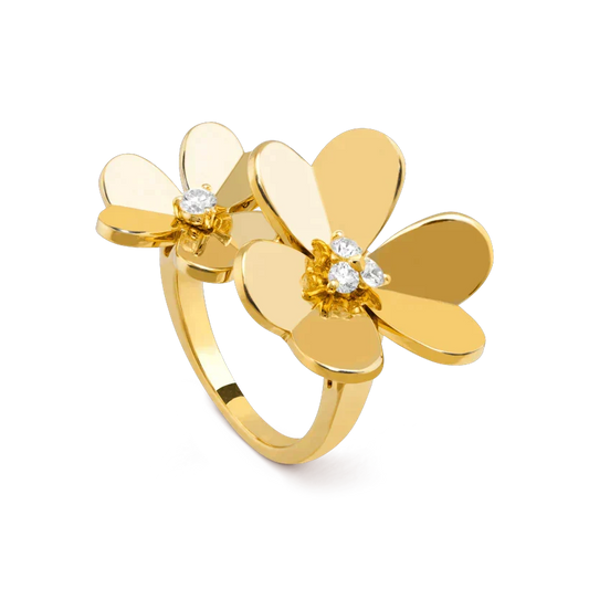 [Royal&Vicky]CLOVER COMOS GOLD DIAMOND RING