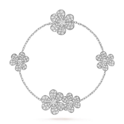 [Royal&Vicky]FRIVOLE SILVER 5 FLOWERS BRACELET