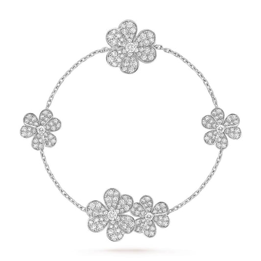 [Royal&Vicky]FRIVOLE SILVER 5 FLOWERS BRACELET