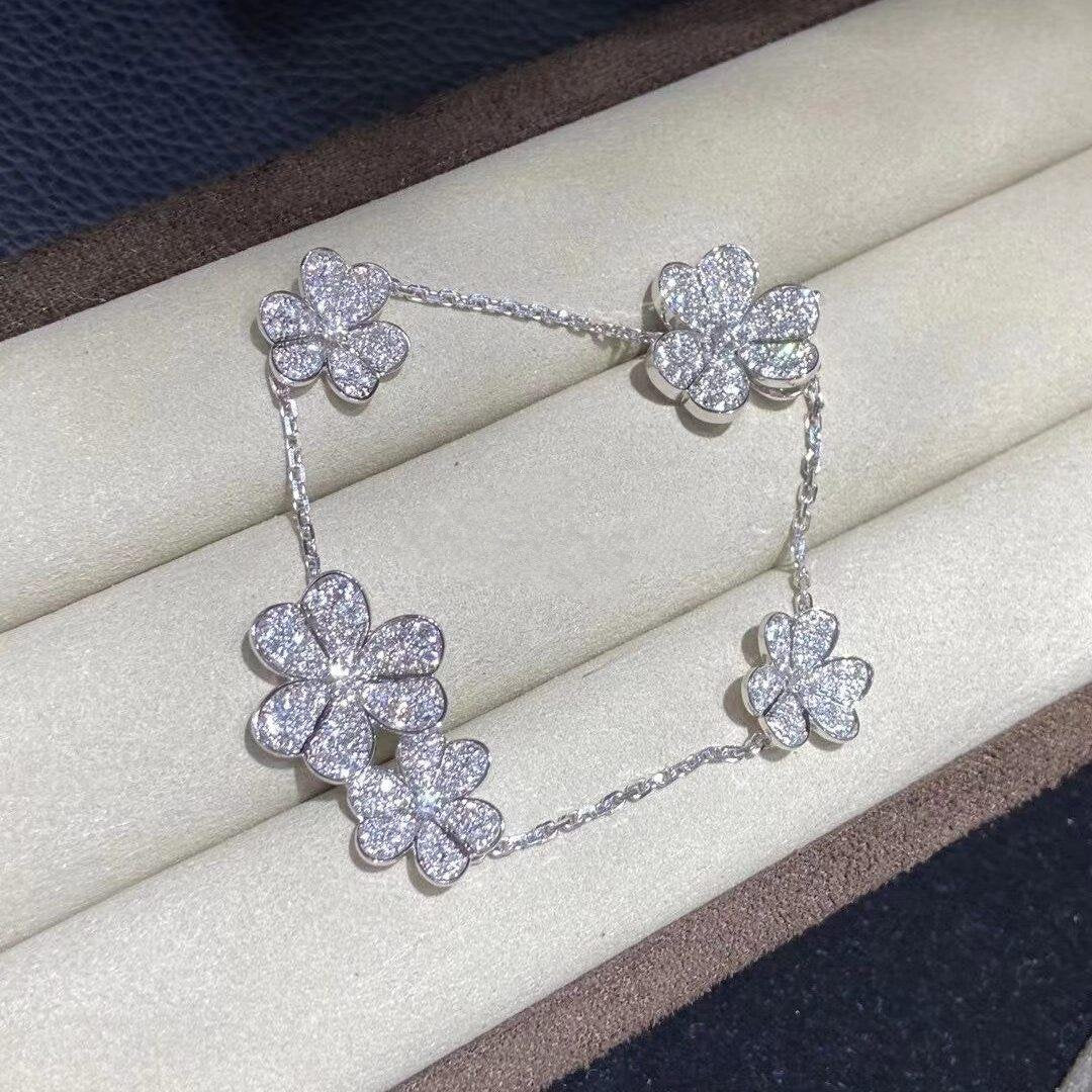[Royal&Vicky]FRIVOLE SILVER 5 FLOWERS BRACELET