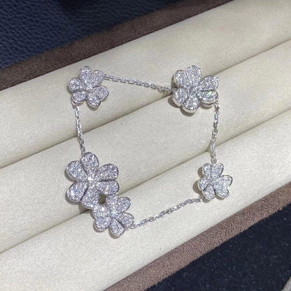 [Royal&Vicky]FRIVOLE SILVER 5 FLOWERS BRACELET