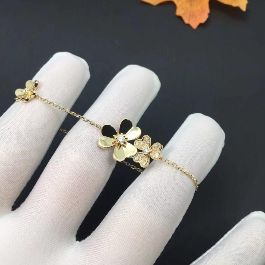 [Royal&Vicky]FRIVOLE GOLD 5 FLOWERS BRACELET