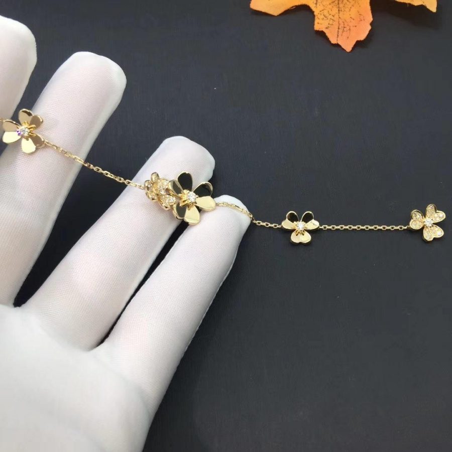 [Royal&Vicky]FRIVOLE GOLD 5 FLOWERS BRACELET