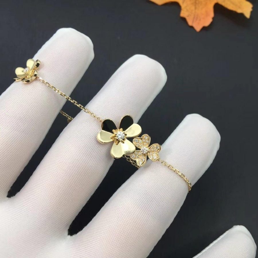 [Royal&Vicky]FRIVOLE GOLD 5 FLOWERS BRACELET