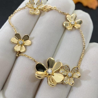 [Royal&Vicky]FRIVOLE GOLD 5 FLOWERS BRACELET