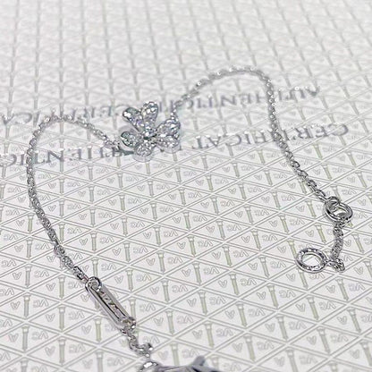 [Royal&Vicky]FRIVOLE SILVER FLOWER DIAMOND BRACELET