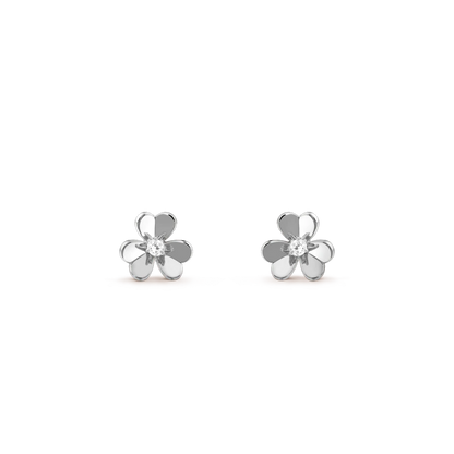 [Royal&Vicky]FRIVOLE MINI SILVER FLOWER EARRINGS