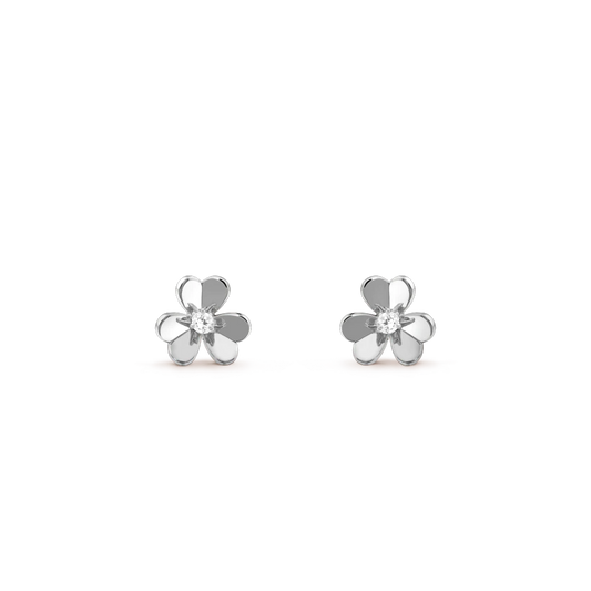 [Royal&Vicky]FRIVOLE MINI SILVER FLOWER EARRINGS