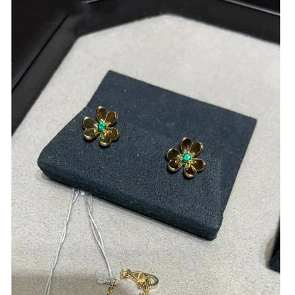 [Royal&Vicky]FRIVOLE  FLOWER MALACHITE EARRINGS