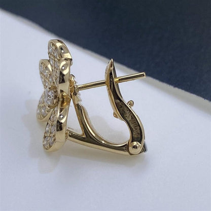 [Royal&Vicky]FRIVOLE GOLD FLOWER DIAMOND EARRINGS