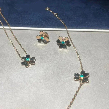 [Royal&Vicky]FRIVOLE  FLOWER MALACHITE EARRINGS