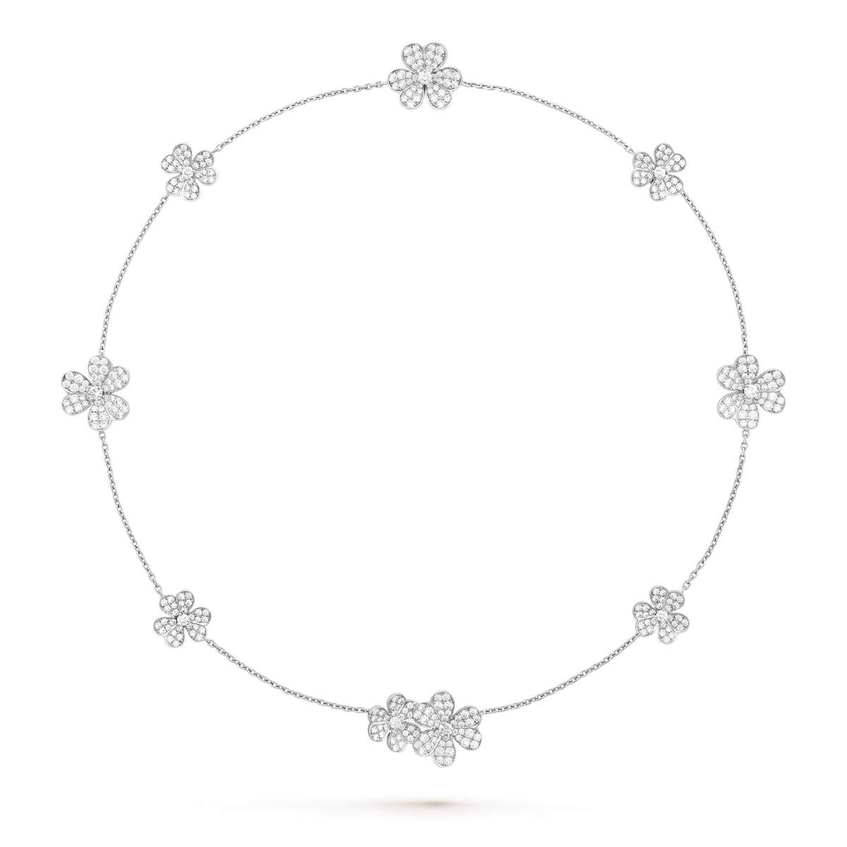 [Royal&Vicky]FRIVOLE SILVER 9 FLOWERS NECKLACE