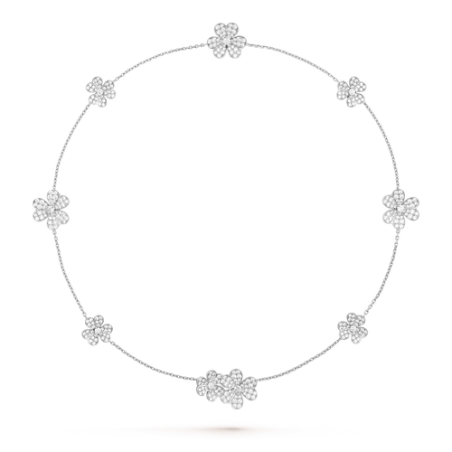 [Royal&Vicky]FRIVOLE SILVER 9 FLOWERS NECKLACE