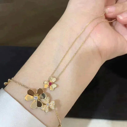 [Royal&Vicky]FRIVOLE GOLD FLOWER NECKLACE