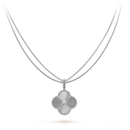 [Royal&Vicky]CLOVER 25MM SILVER BIG CLOVER NECKLACE