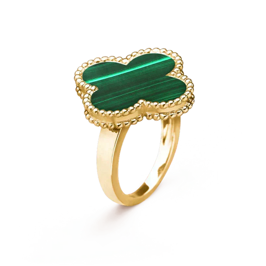 [Royal&Vicky]CLOVER MALACHITE RING