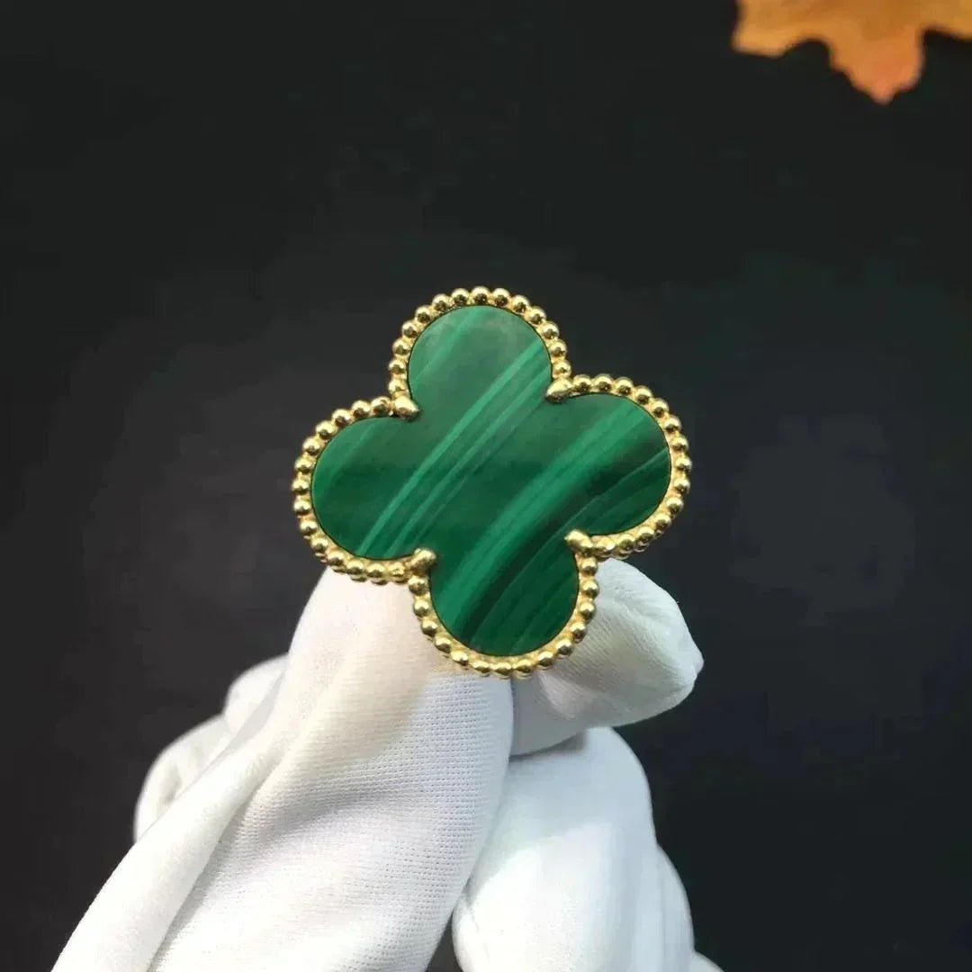 [Royal&Vicky]CLOVER MALACHITE RING