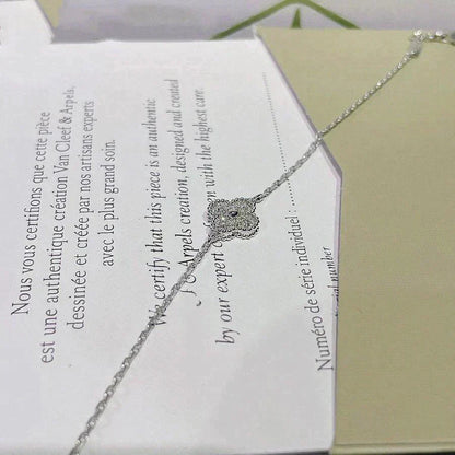 [Royal&Vicky]CLOVER  SINGLE FLOWER BRACELET SILVER