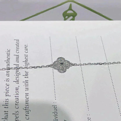[Royal&Vicky]CLOVER  SINGLE FLOWER BRACELET SILVER