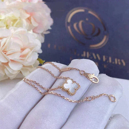 [Royal&Vicky]CLOVER WHITE MOP SINGLE FLOWER BRACELET