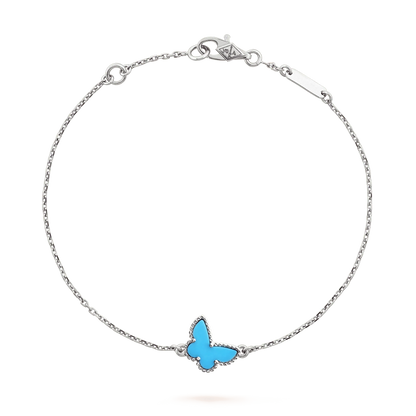 [Royal&Vicky]BUTTERFLY TURQUOISE BUTTERFLY BRACELET SILVER