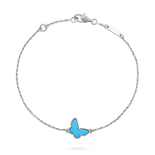 [Royal&Vicky]BUTTERFLY TURQUOISE BUTTERFLY BRACELET SILVER