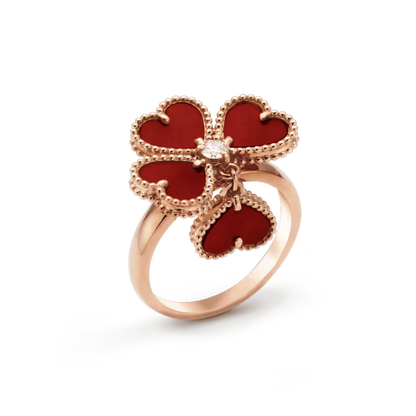[Royal&Vicky]SWEET CLOVER CARNELIAN RING