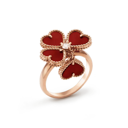 [Royal&Vicky]SWEET CLOVER CARNELIAN RING