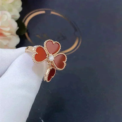 [Royal&Vicky]SWEET CLOVER CARNELIAN RING