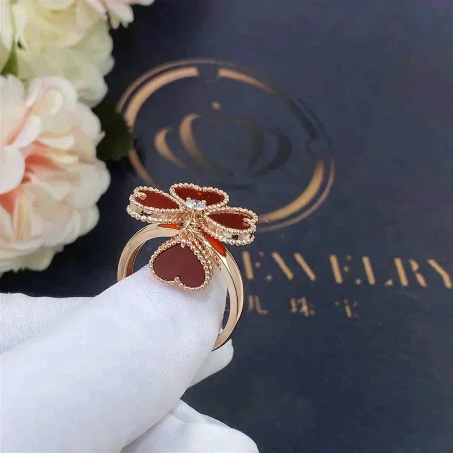 [Royal&Vicky]SWEET CLOVER CARNELIAN RING