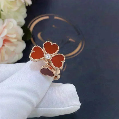 [Royal&Vicky]SWEET CLOVER CARNELIAN RING