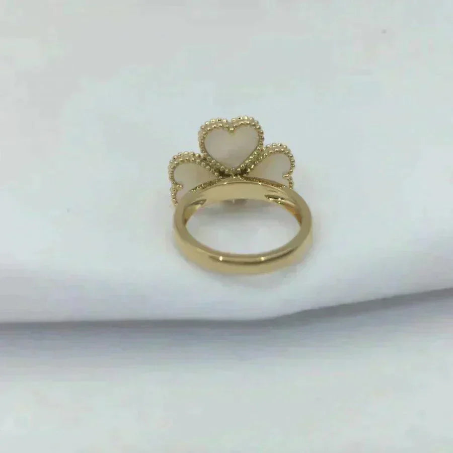 [Royal&Vicky]SWEET CLOVER WHITE MOP RING
