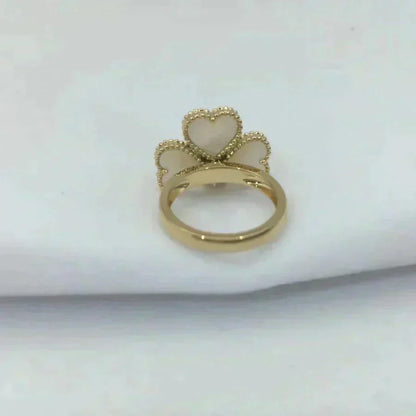 [Royal&Vicky]SWEET CLOVER WHITE MOP RING