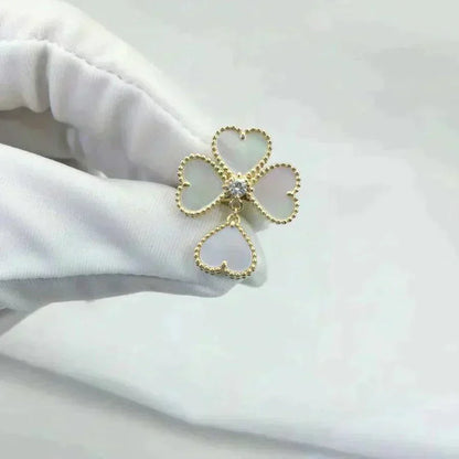 [Royal&Vicky]SWEET CLOVER WHITE MOP RING