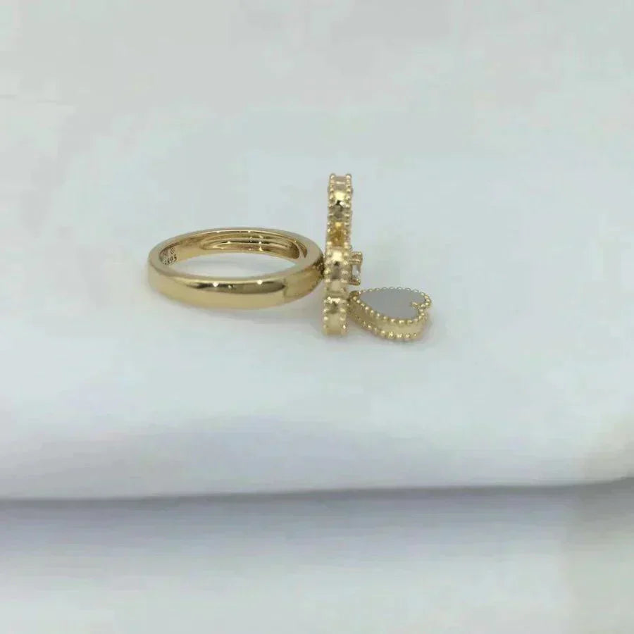 [Royal&Vicky]SWEET CLOVER WHITE MOP RING