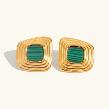 [Royal&Vicky]Sylvie Geometric Gold Earrings