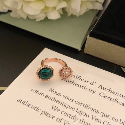 [Royal&Vicky]PERLEE COULEURS DIAMOND ROSE GOLD BETWEEN THE FINGER RING