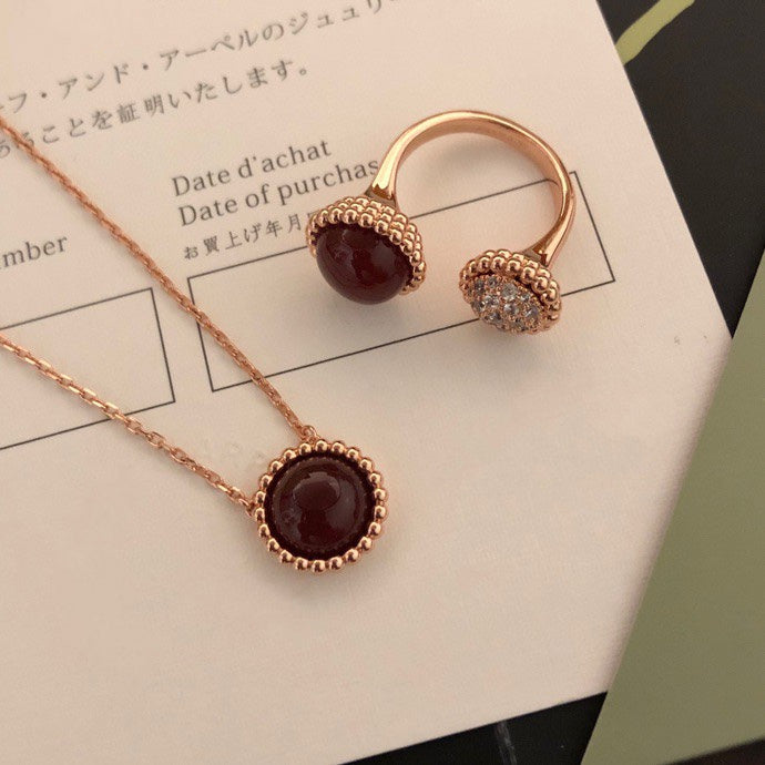 [Royal&Vicky]PERLEE COULEURS DIAMOND ROSE GOLD BETWEEN THE FINGER RING