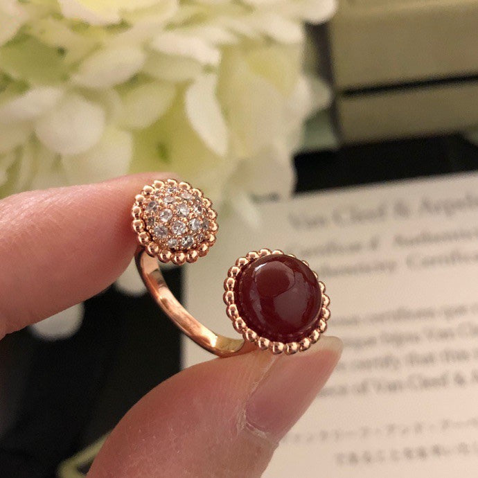 [Royal&Vicky]PERLEE COULEURS DIAMOND ROSE GOLD BETWEEN THE FINGER RING