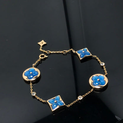 [Royal&Vicky]STAR AND SUN 4 MOTIF BLUE BRACELET