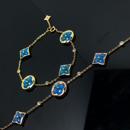 [Royal&Vicky]STAR AND SUN 4 MOTIF BLUE BRACELET