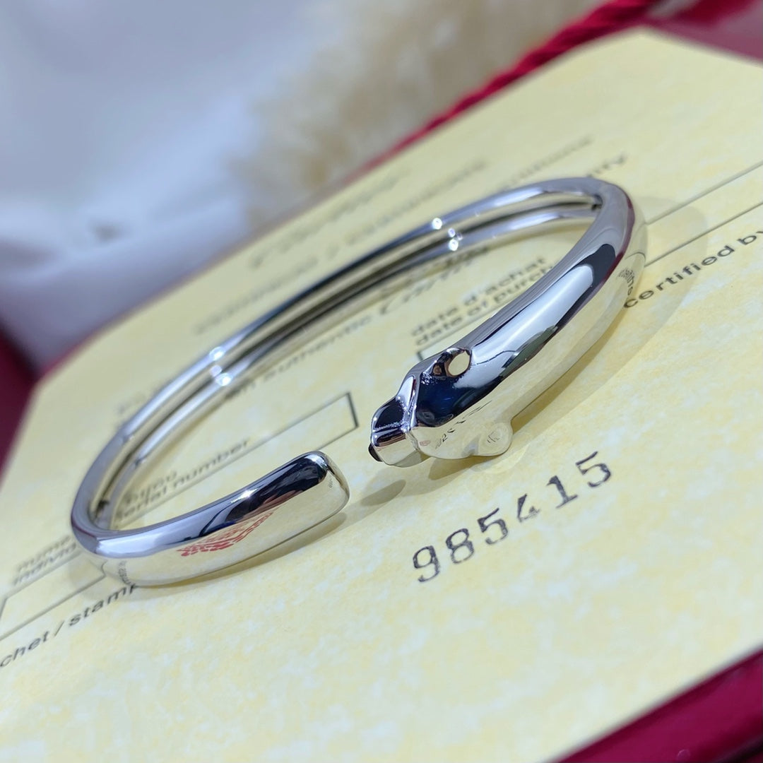 [Royal&Vicky]PANTHERE SILVER OPEN BRACELET