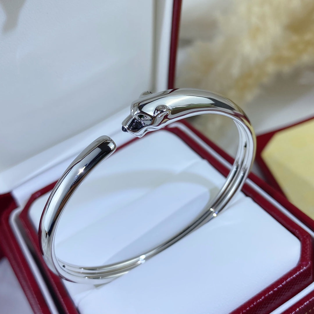 [Royal&Vicky]PANTHERE SILVER OPEN BRACELET